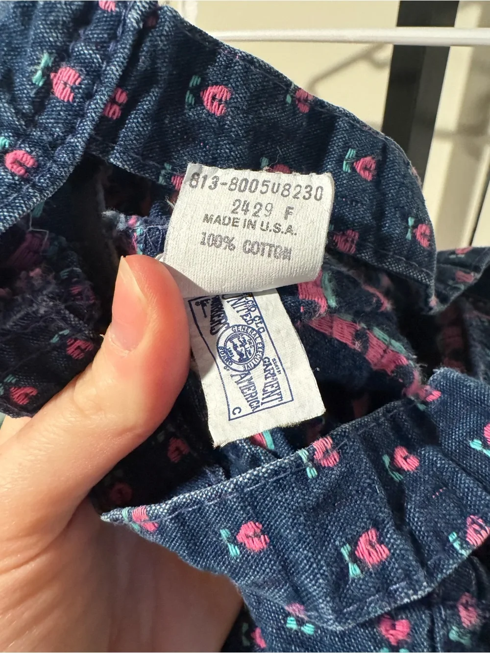 OshKosh B'gosh Fenim Floral Baby Overalls Infant Vintage 6-9mo